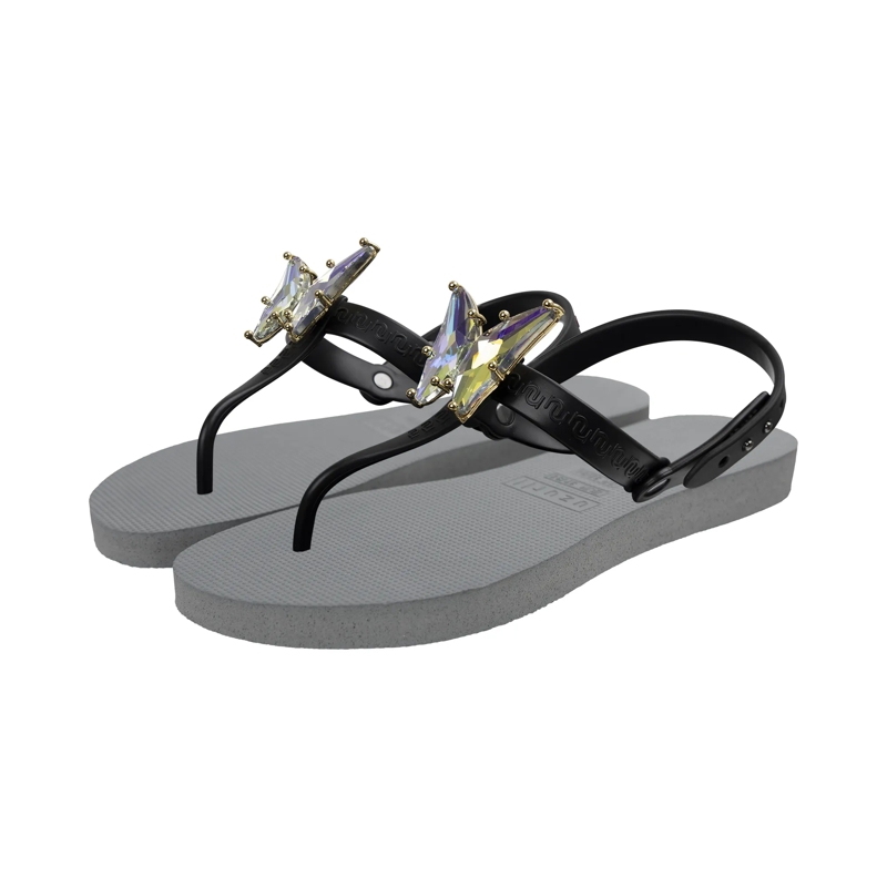 UZURII Flip Flops Zehentrenner Selena Butterfly Chrystal silber(Image 2)