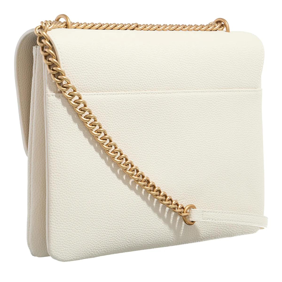 Pinko Gewatteerde leren tas met kettingriem White Dames
