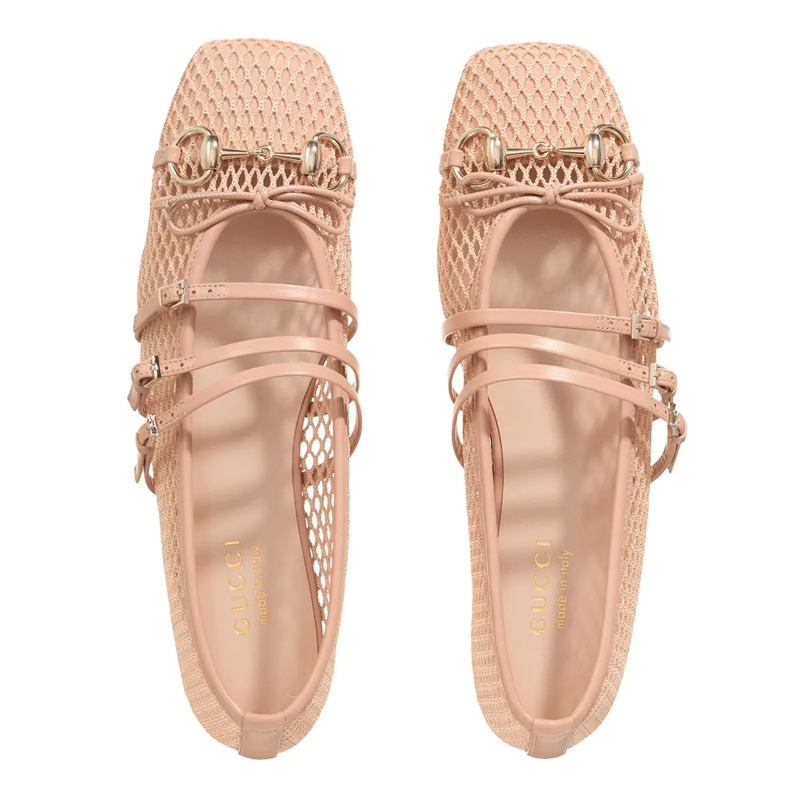 Gucci Ballerinas Mesh Ballerina Beige(Image 7)