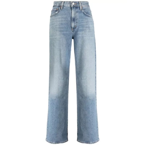 Agolde Harper Mid-Rise Blue Denim Pants Blue 