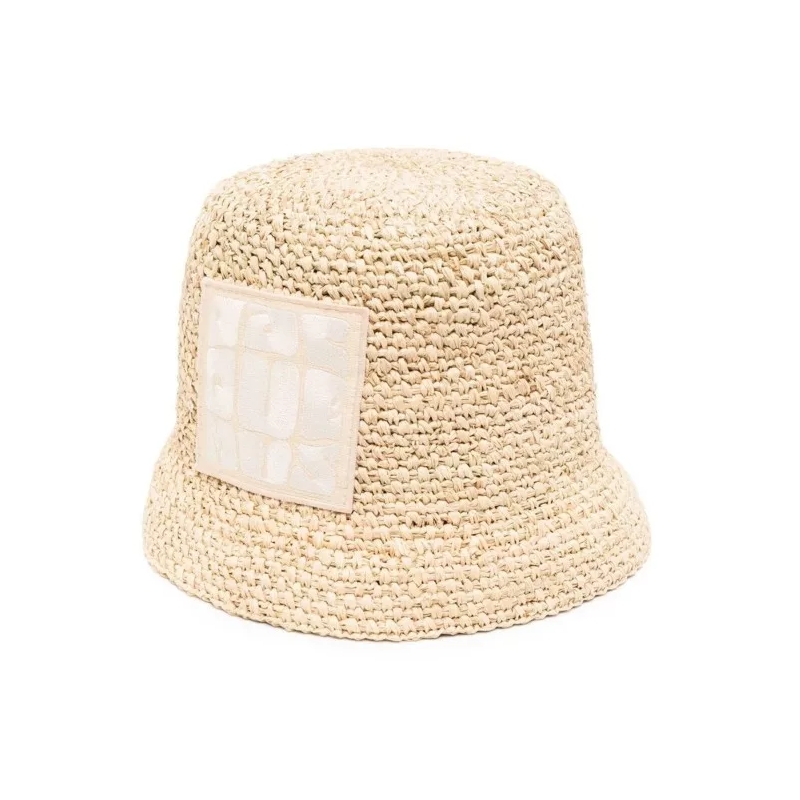 Jacquemus  Ficiu Bucket Hat  - Beige - Raphia Brown