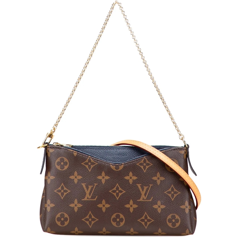 Louis Vuitton Schultertasche Monogram Pallas Clutch braun