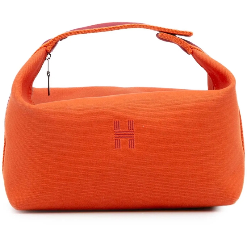 Hermès Necessaire Large Toile Bride A Brac orange