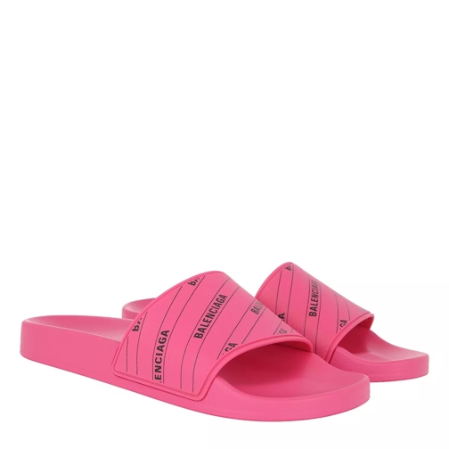 Balenciaga Slipper Logo Slides Pink/Black Slide