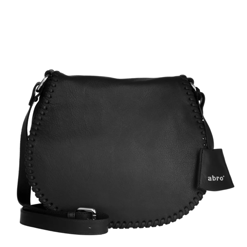 Abro Velvet Leather Crossbody Black/Nickel Crossbody Bag
