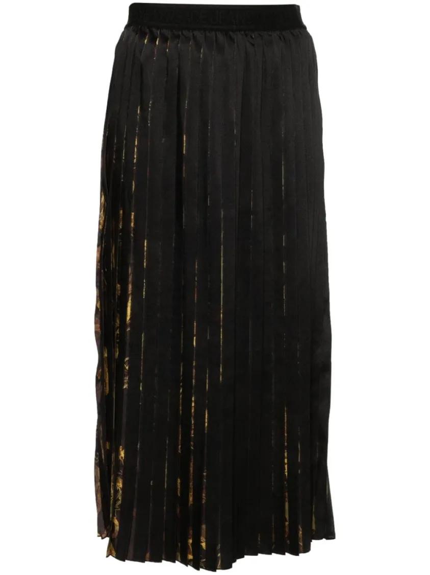 Versace Jeans Couture - Long Pleated Skirt - Größe 40 - schwarz