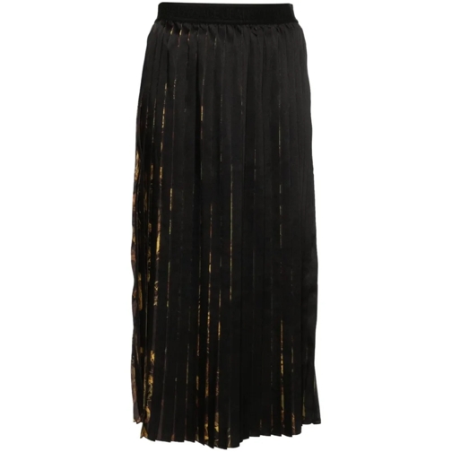 Versace Jeans Couture Long Pleated Skirt Black Midi-Röcke