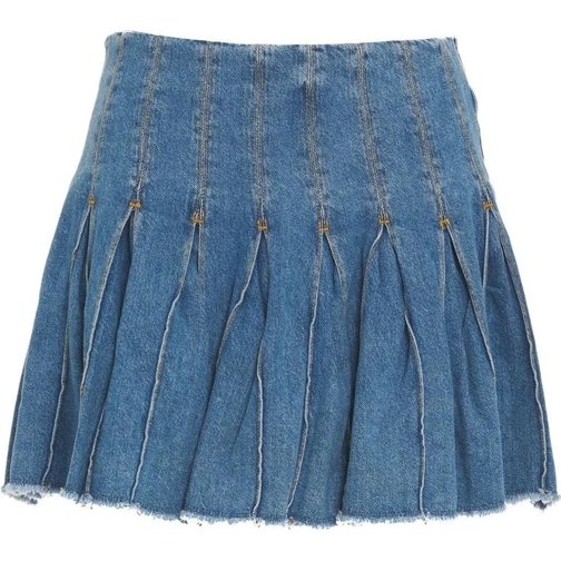 LIU JO Midi-Röcke Denim skirt with flounces blau