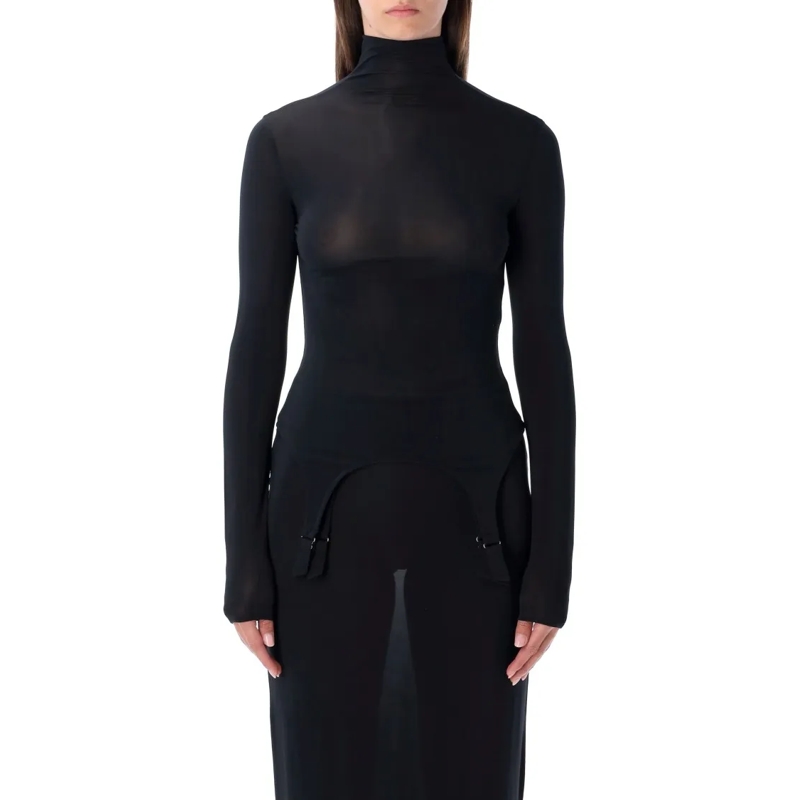 Jean Paul Gaultier Langärmeliges Oberteil Top Blue blau