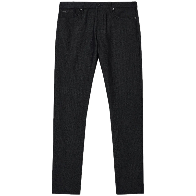 Emporio Armani Jeans Slim Fit J06 Micro Polka-dot Black schwarz