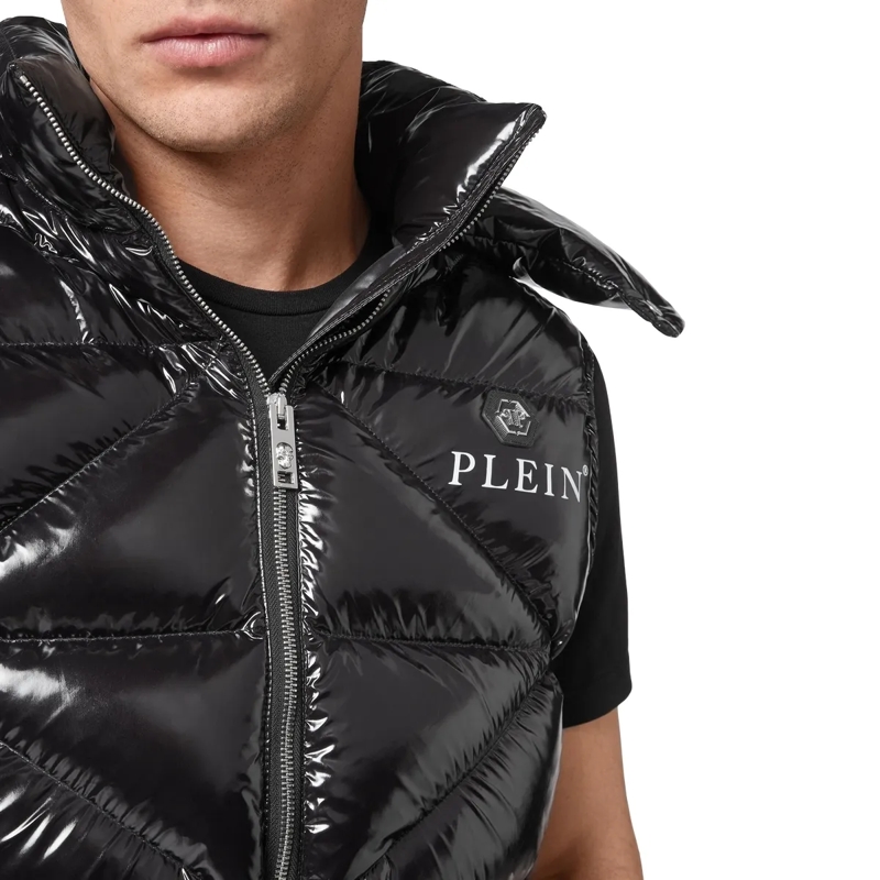 Philipp Plein Lederjacke Jacke Hexagon schwarz(Image 4)