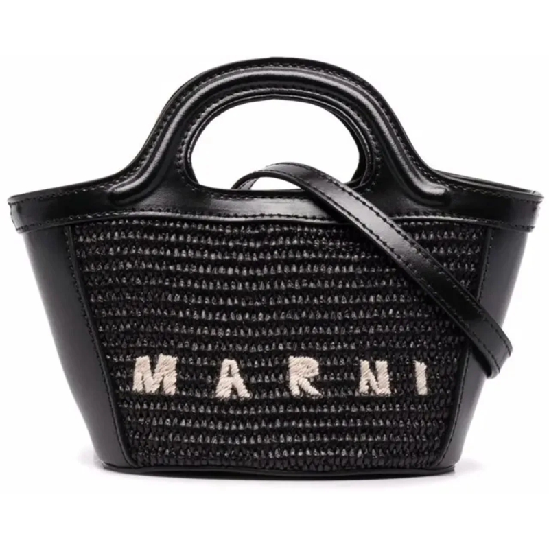 Marni Tote Tropicalia Micro Black schwarz