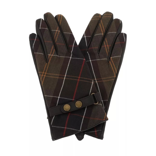 Barbour Heath Tartan Gloves Dark Brown Handschuh