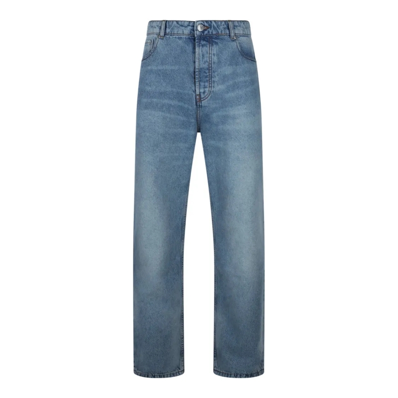 AMI Paris Jeans Straight-Leg Mid-Blue Jeans Blue