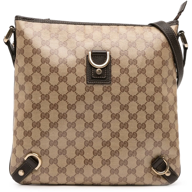 Gucci Schultertasche GG Crystal Abbey D Ring Crossbody braun