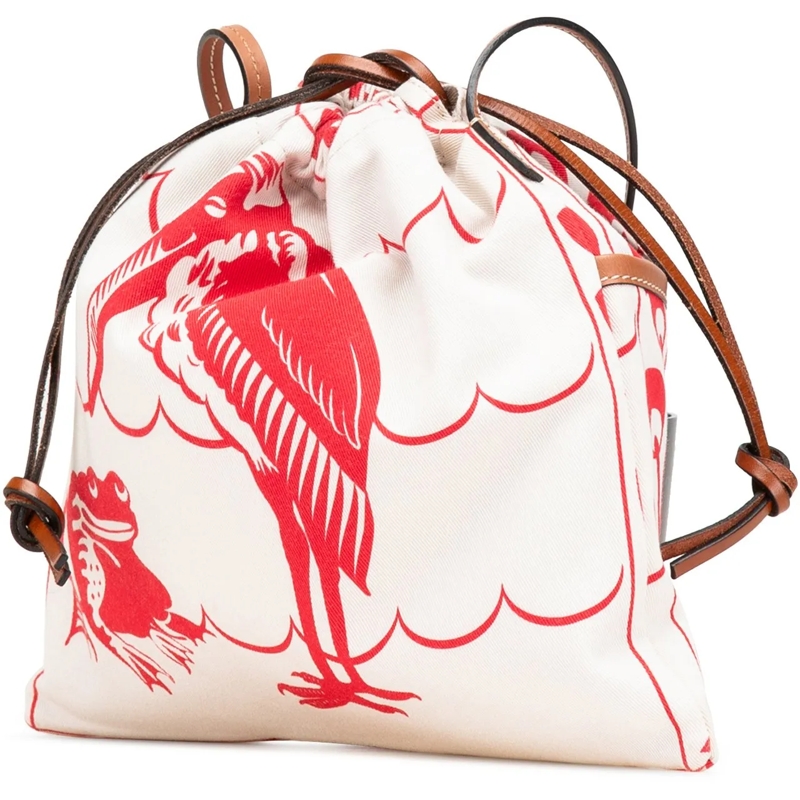 Loewe Schultertasche William de Morgan Small Anagram Canvas Drawstring  weiß