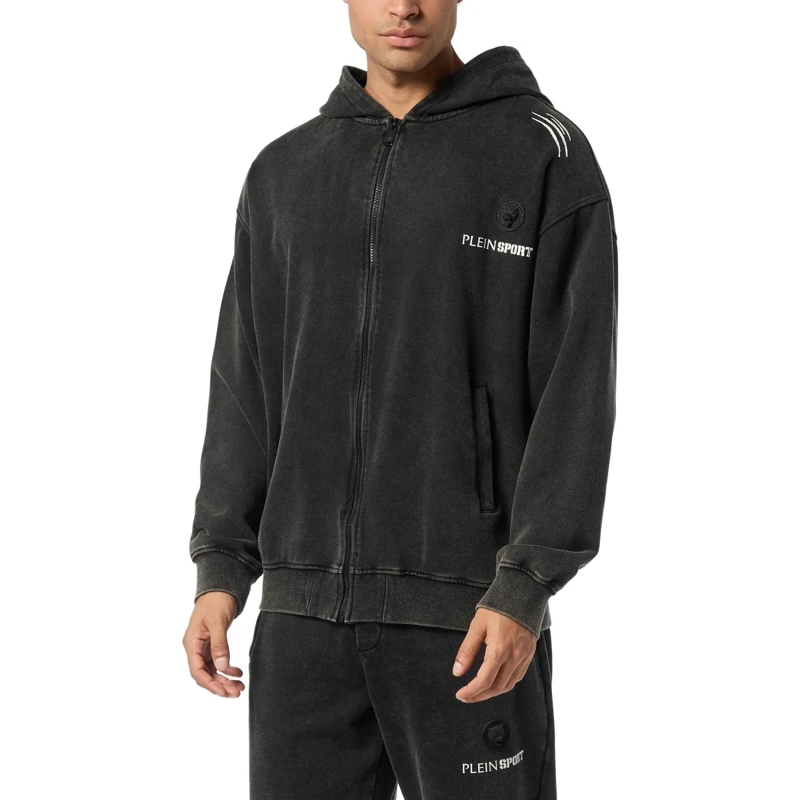 Plein Sport Top Kapuzen-Sweatjacket schwarz(Image 3)