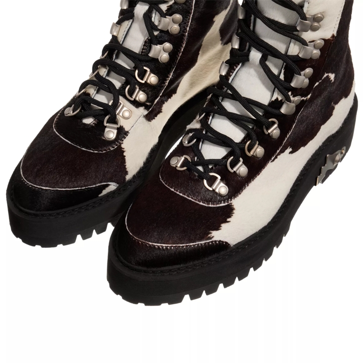 Off White Pony Hiking Boot White Brown Lace up Boots