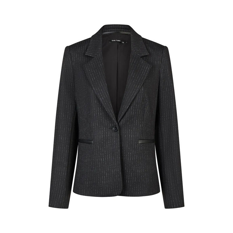 Marc Aurel Blazer Klassischer Einknopfblazer schwarz