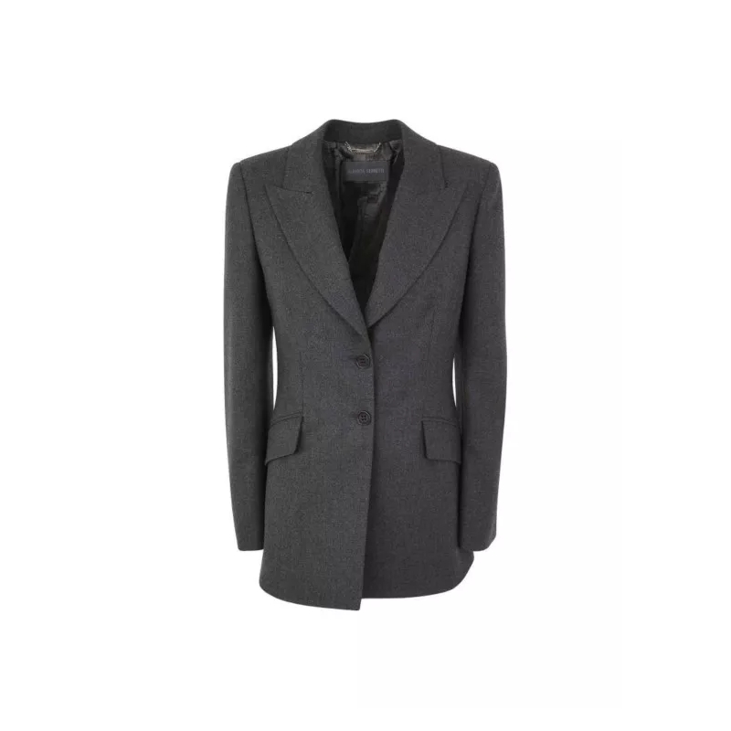 Alberta Ferretti Blazer Gray Single-Breasted Blazer Grey