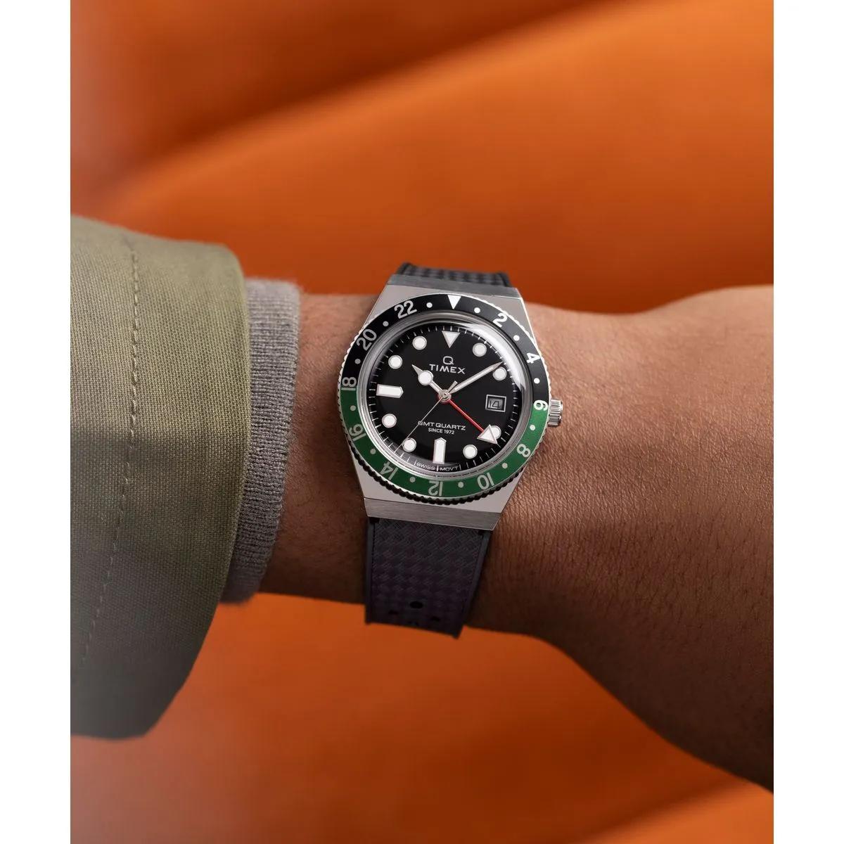 Thumbnail - Timex Uhren - Quarz-Analoguhr Q Timex® Gmt - Gr. unisize - in Schwarz - für Damen