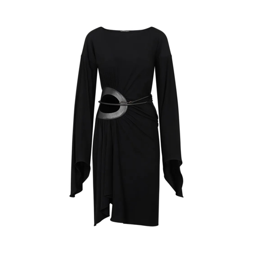 Tom Ford Mini-Kleider Jersey Asymmetric Black Viscose Dress Black