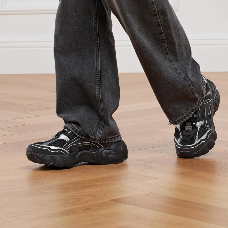 Buffalo Low-Top-Sneaker Cld Run Jog Black/Silver(Image 2)
