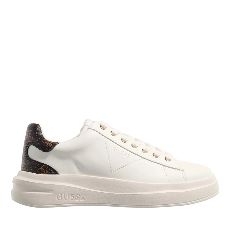 Guess Low-Top-Sneaker Elbina White Brown Ochra