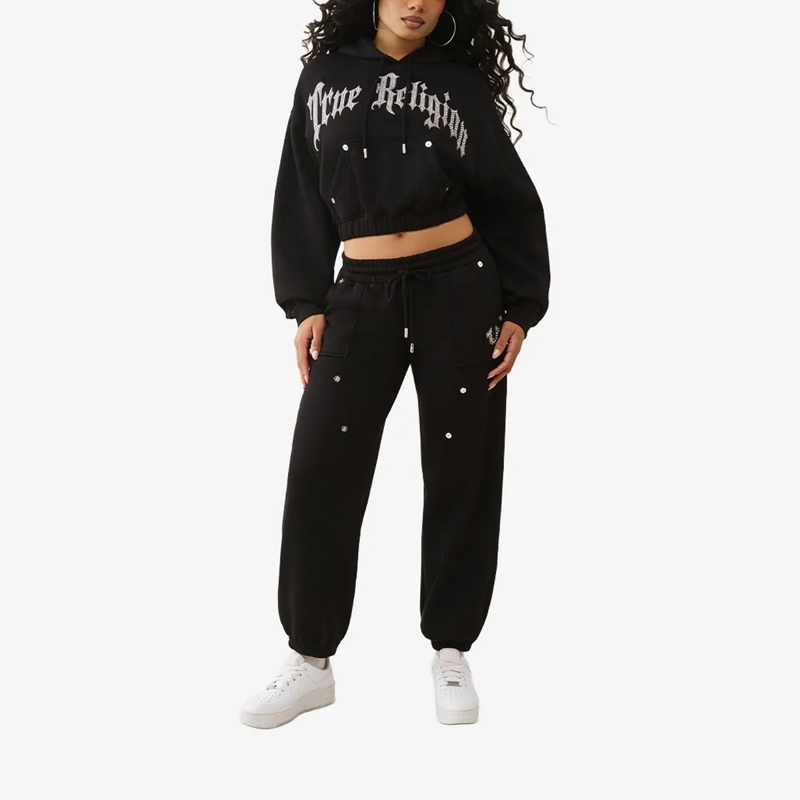 True Religion Jogginghose Sweathose STUDDED CARPENTER schwarz(Image 2)