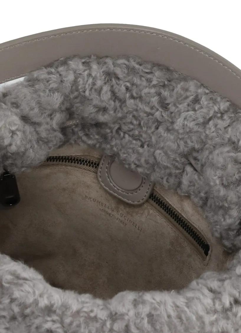 Thumbnail - Brunello Cucinelli Beuteltaschen - Bucket Mellow Bag - Gr. unisize - in Grau - für Damen