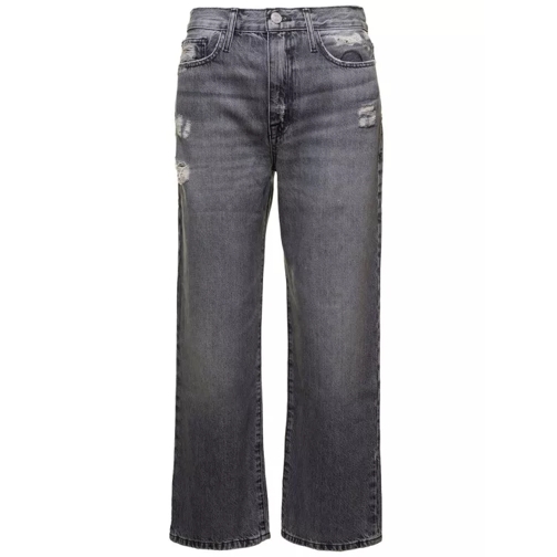 FRAME Le Jane Crop' Grey Straight Five-Pocket Jeans With Grey Jeans med raka ben