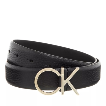 Ledergürtel Klein Calvin Logo | Black Relock Belt