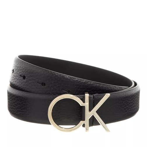 Calvin Klein Relock Logo Belt Black Cintura in pelle