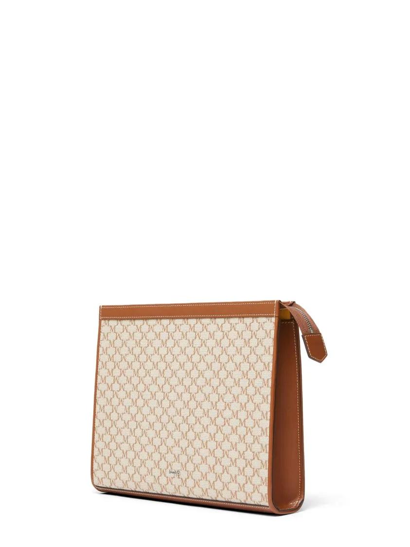 Max Mara Hobo bags Structured Rectangular Clutch With Detachable Chai in beige