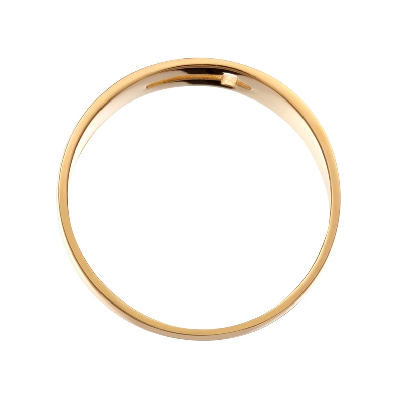 Kuzzoi Ring Ring Kreuz Cut Out Unisex 375 Gelbgold gold(Image 3)