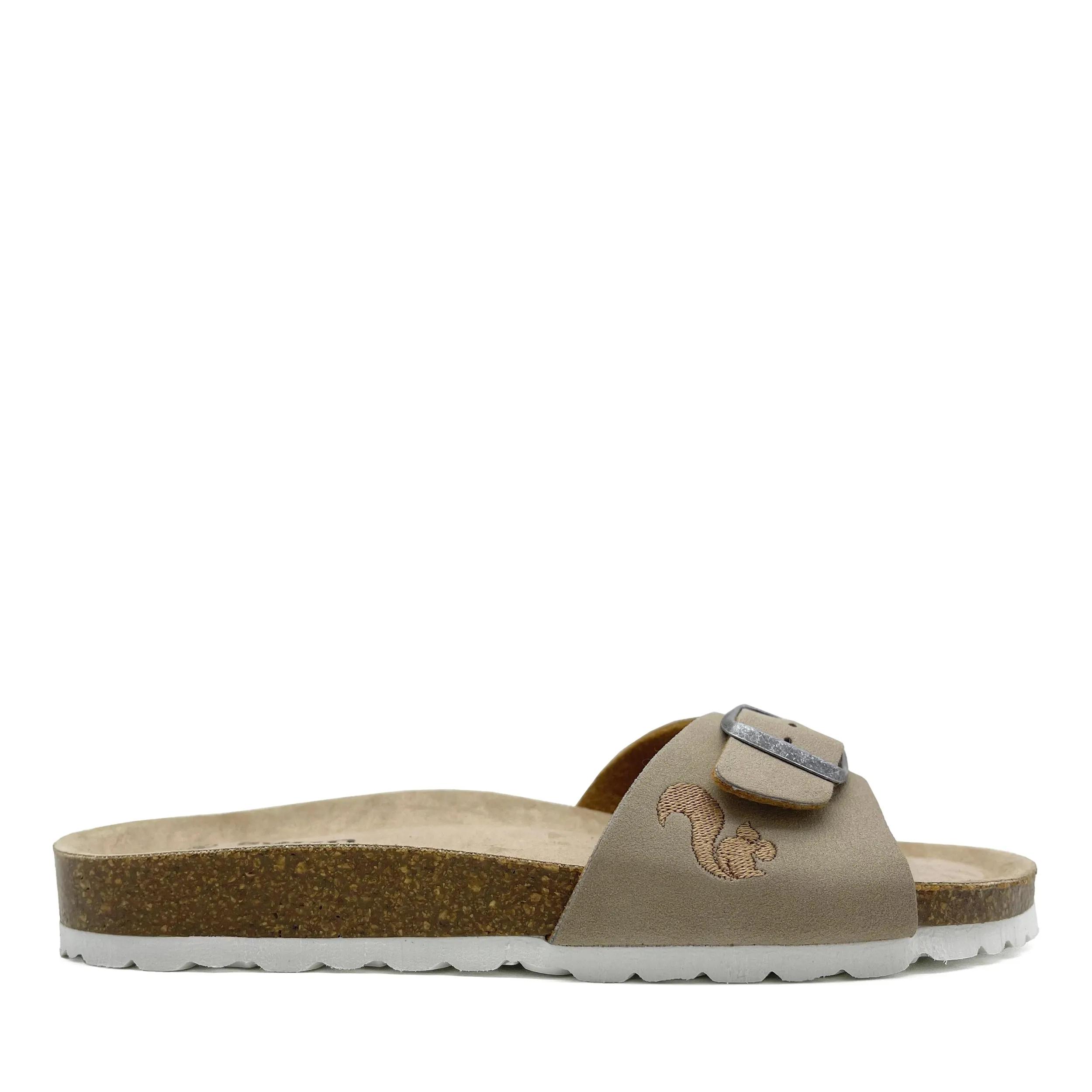 thies Sneakers - thies 1856 ® Eco Bio Strap Sandal vegan stone (W/X - Gr. 41 (EU) - in Beige - für Damen