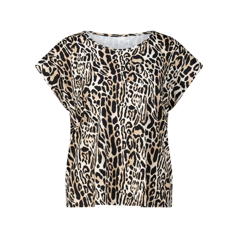Raffaelo Rossi T-shirt T-Shirt Grit mit Animal-Print Beige