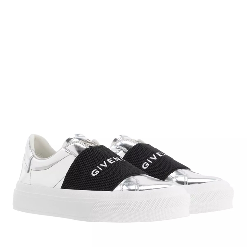 Givenchy Logo Webbing Sneaker Smooth Leather Black/Silvery låg sneaker
