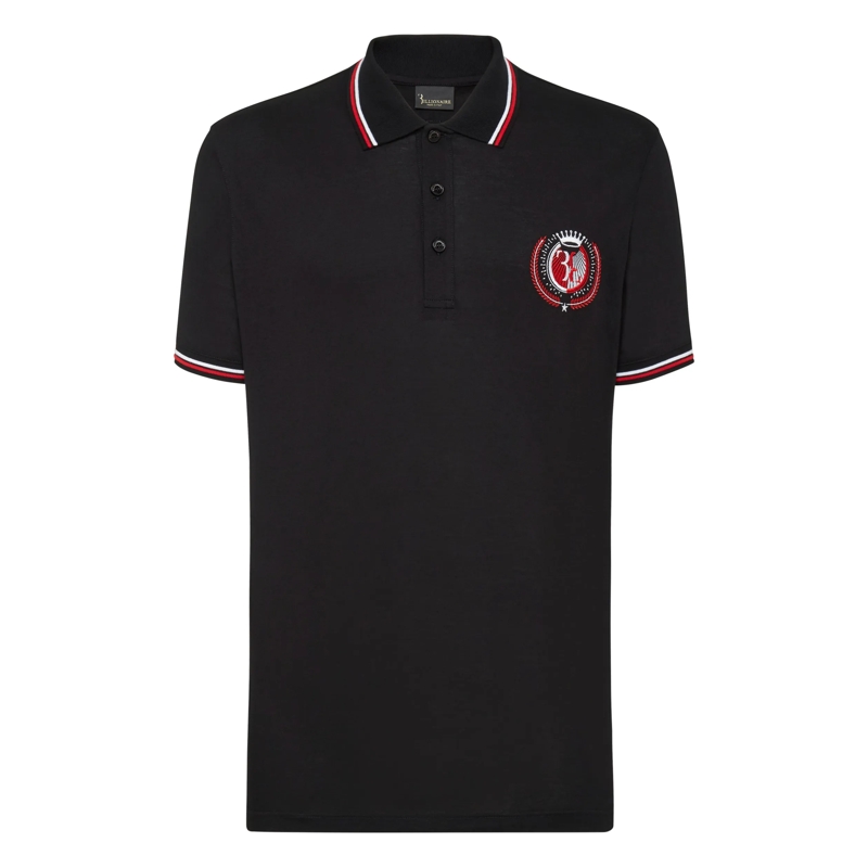 BILLIONAIRE Top Poloshirt Double B schwarz