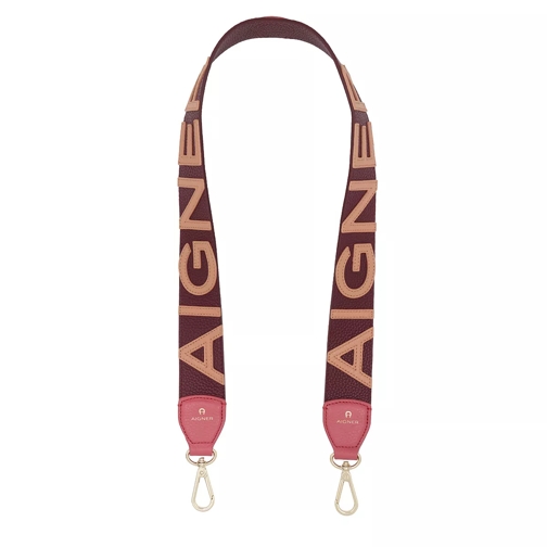 AIGNER Bag Strap Cowhide Burgundy Tracolla