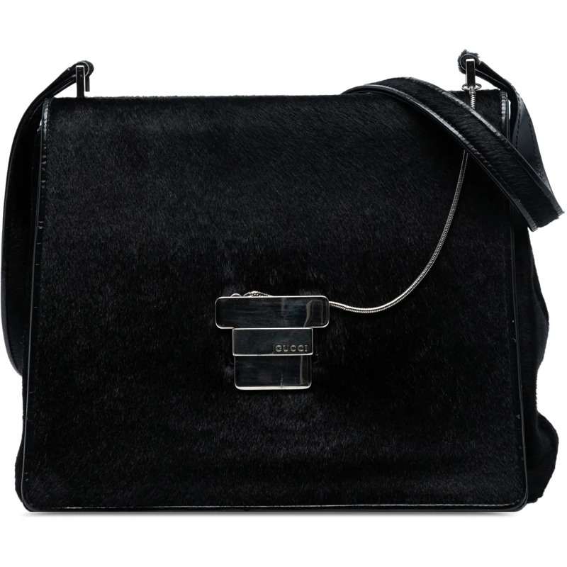 Gucci Sac à bandoulière Pony Hair Shoulder Bag schwarz