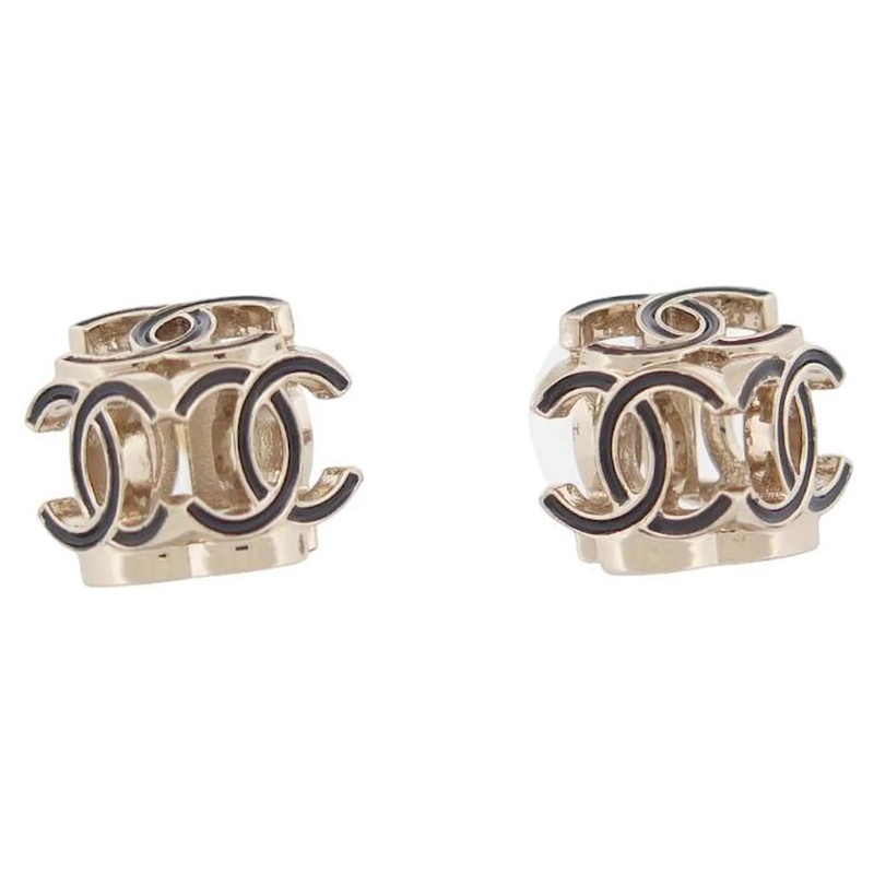 Chanel Ohrstecker NEUE CHANEL CUBE LOGO CC 3D GOLDMETALL OHRRINGE gold