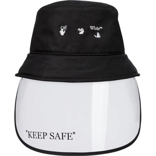 Off-White  "keep Safe" Logo Visor Bucket Hat schwarz