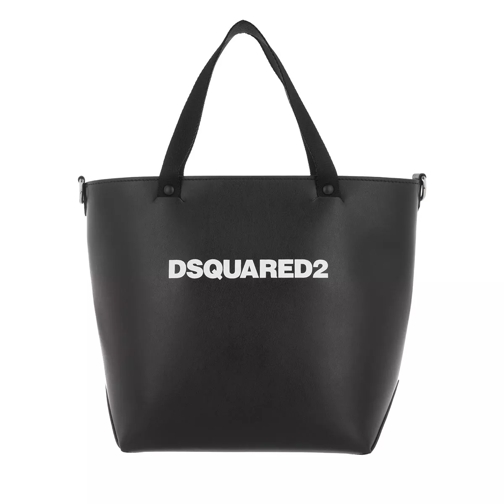 Dsquared2 Logo Print Bucket Bag Black Rymlig shoppingväska