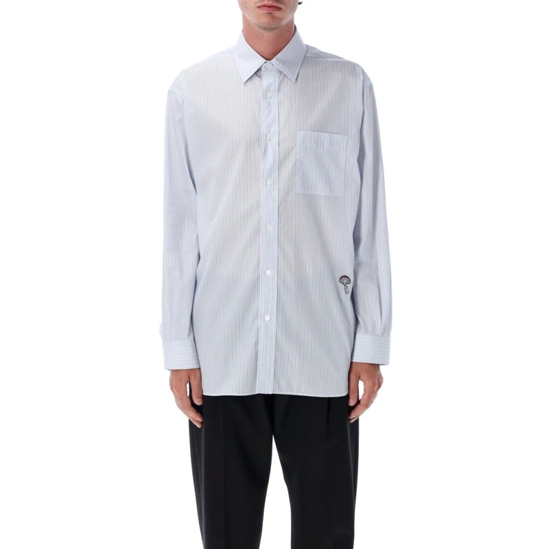 Bottega Veneta Hemd Stripe Cotton Poplin Shirt White