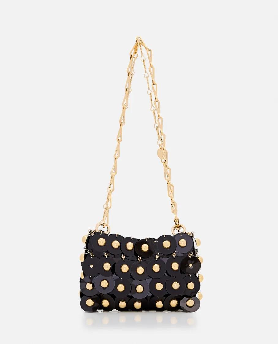 Paco Rabanne Hobo bags Sac A Main Metallic Discs Shoulder Bag in zwart