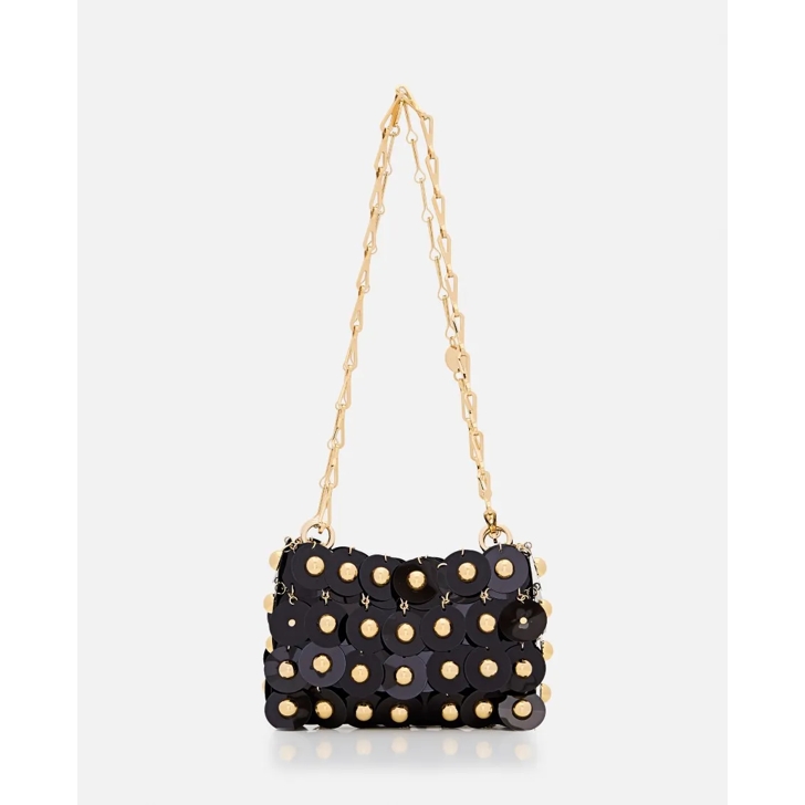 Paco Rabanne Sac A Main Metallic Discs Shoulder Bag Black Schultertasche