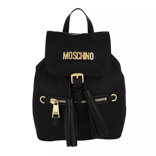 Moschino Logo Backpack Black Zaino
