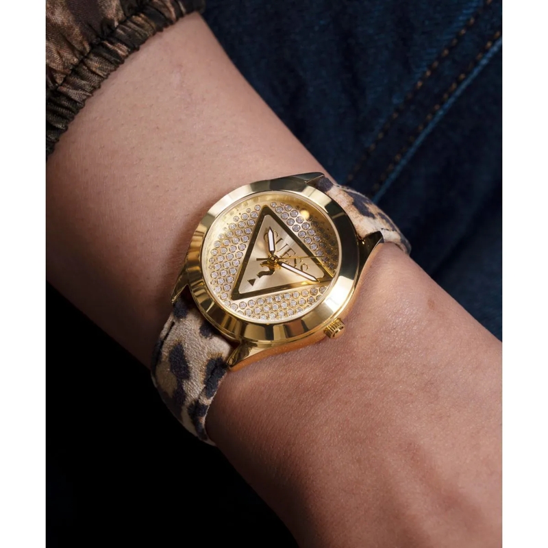 Guess Quarzuhr Quarz-Analoguhr Glitz Plaque leopard(Image 2)