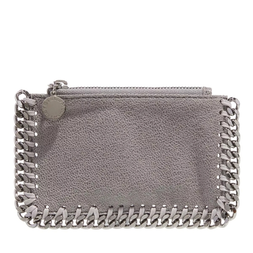 Stella McCartney Falabella Card Case Leather Light Grey Münzportemonnaie